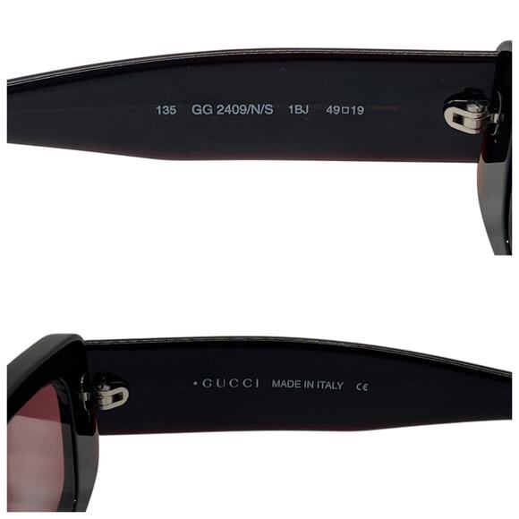 Gucci Moda Red Acrylic Sunglasses - Picture 7 of 7
